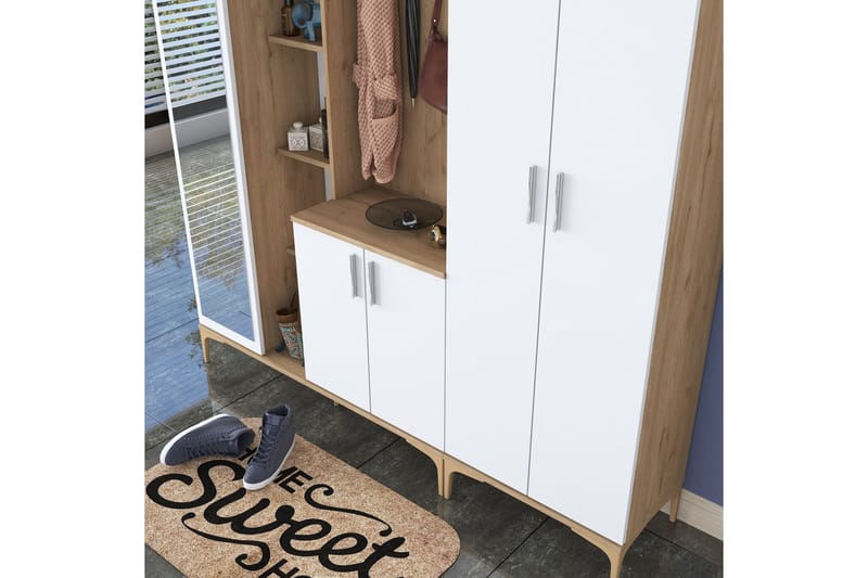 Lukkha Hallmöbel - Valnöt/Vit - Förvaring - Klädförvaring - Garderob & garderobssystem - Garderobsinredning - Backstativ