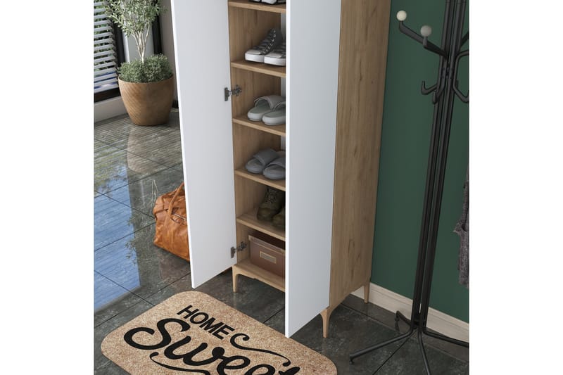 Lukkha Hallmöbel - Valnöt/Vit - Förvaring - Klädförvaring - Garderob & garderobssystem - Garderobsinredning - Backstativ