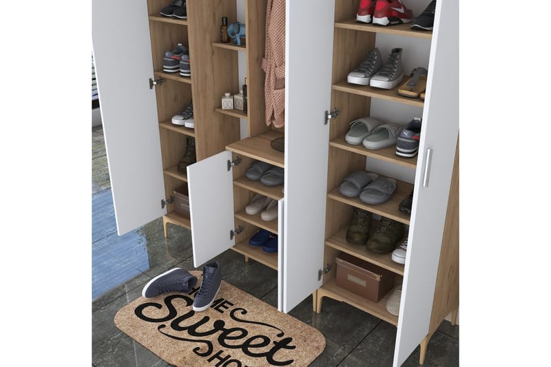 Lukkha Hallmöbel - Valnöt/Vit - Förvaring - Klädförvaring - Garderob & garderobssystem - Garderobsinredning - Backstativ