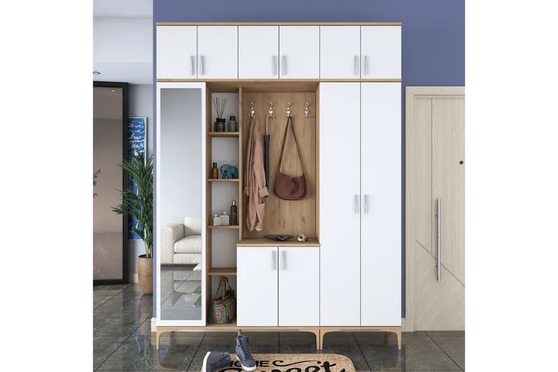 Lukkha Hallmöbel, Valnöt/Vit