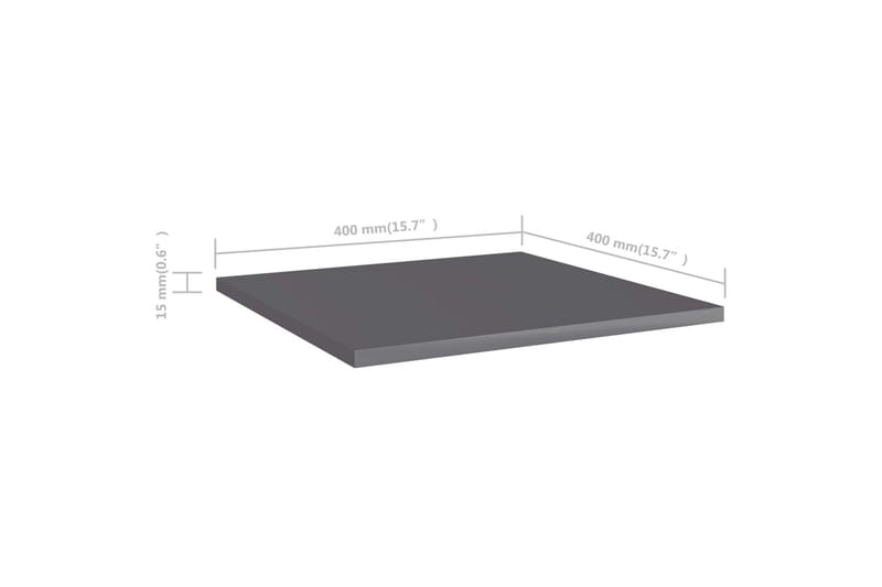 Hyllplan 8 st grå högglans 40x40x1,5 cm spånskiva - Grå - Förvaring - Klädförvaring - Garderob & garderobssystem - Garderobsinredning - Hyllplan till garderob