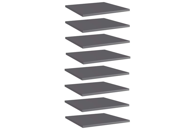 Hyllplan 8 st grå högglans 40x40x1,5 cm spånskiva - Grå - Förvaring - Klädförvaring - Garderob & garderobssystem - Garderobsinredning - Hyllplan till garderob
