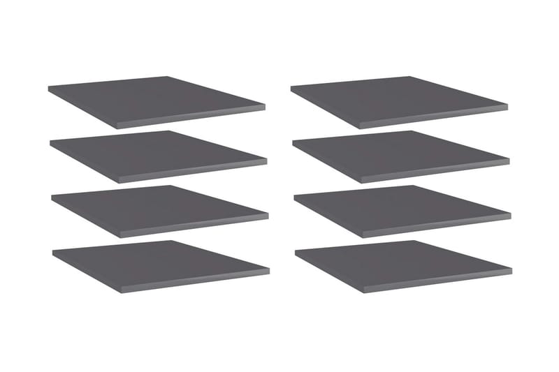 Hyllplan 8 st grå högglans 40x50x1,5 cm spånskiva - Grå - Förvaring - Klädförvaring - Garderob & garderobssystem - Garderobsinredning - Hyllplan till garderob