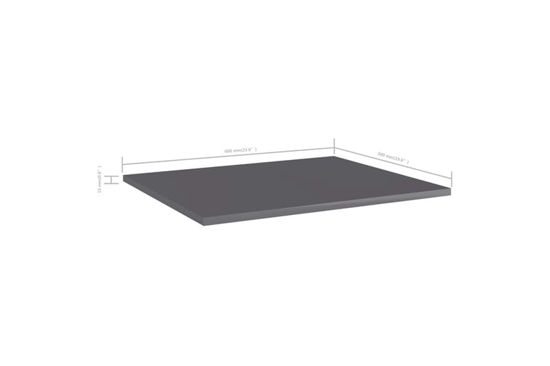 Hyllplan 8 st grå högglans 60x50x1,5 cm spånskiva - Grå - Förvaring - Klädförvaring - Garderob & garderobssystem - Garderobsinredning - Hyllplan till garderob