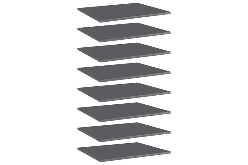 Hyllplan 8 st grå högglans 60x50x1,5 cm spånskiva - Grå - Förvaring - Klädförvaring - Garderob & garderobssystem - Garderobsinredning - Hyllplan till garderob