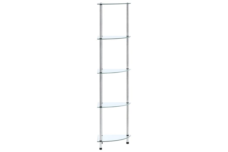 Hylla 5 hyllplan transparent 30x30x130 cm härdat glas - Transparent - Förvaring - Klädförvaring - Garderob & garderobssystem - Garderobsinredning - Hyllplan till garderob
