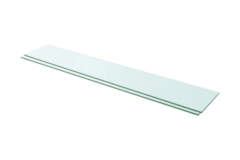 Hyllplan 2 st glas genomskinlig 110x20 cm - Transparent - Förvaring - Klädförvaring - Garderob & garderobssystem - Garderobsinredning - Hyllplan till garderob