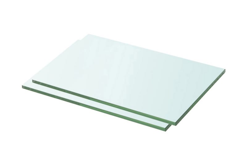 Hyllplan 2 st glas genomskinlig 30x15 cm - Transparent - Hyllplan till garderob - Hyllplan & hyllkonsol