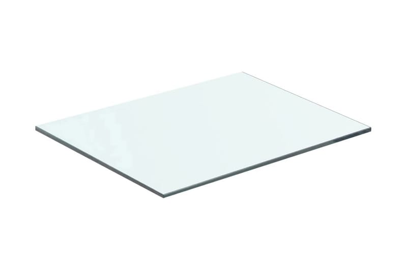 Hyllplan 2 st glas genomskinlig 40x25 cm - Transparent - Hyllplan till garderob - Hyllplan & hyllkonsol