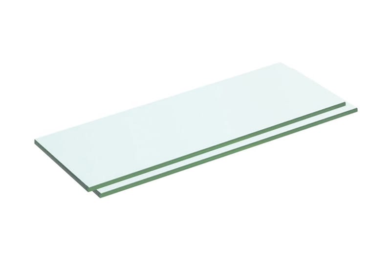 Hyllplan 2 st glas genomskinlig 50x12 cm - Transparent - Hyllplan & hyllkonsol - Hyllplan till garderob