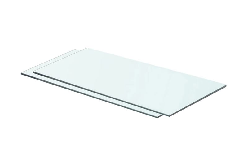 Hyllplan 2 st glas genomskinlig 60x25 cm - Transparent - Förvaring - Klädförvaring - Garderob & garderobssystem - Garderobsinredning - Hyllplan till garderob