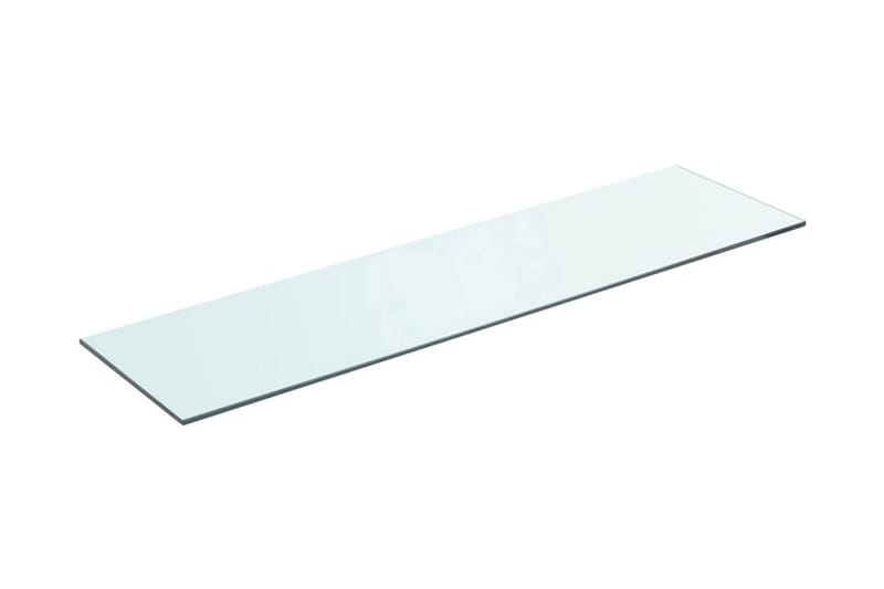 Hyllplan 2 st glas genomskinlig 80x20 cm - Transparent - Hyllplan till garderob - Hyllplan & hyllkonsol