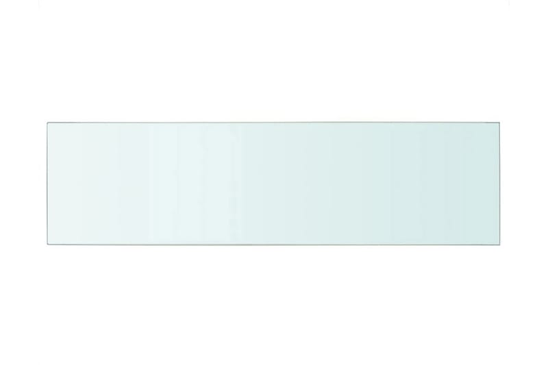 Hyllplan 2 st glas genomskinlig 90x25 cm - Transparent - Förvaring - Klädförvaring - Garderob & garderobssystem - Garderobsinredning - Hyllplan till garderob
