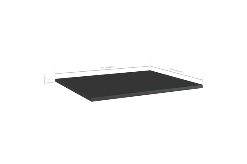 Hyllplan 8 st svart högglans 60x50x1,5 cm spånskiva - Svart - Förvaring - Klädförvaring - Garderob & garderobssystem - Garderobsinredning - Hyllplan till garderob