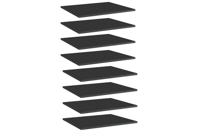 Hyllplan 8 st svart högglans 60x50x1,5 cm spånskiva - Svart - Förvaring - Klädförvaring - Garderob & garderobssystem - Garderobsinredning - Hyllplan till garderob