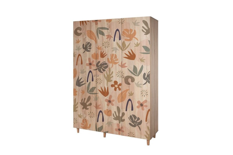 Gladfield Garderob 135x192 cm - Natur - Förvaring - Klädförvaring - Garderob & garderobssystem