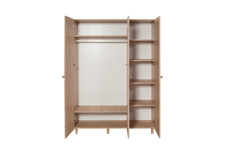 Gladfield Garderob 135x192 cm - Natur - Förvaring - Klädförvaring - Garderob & garderobssystem