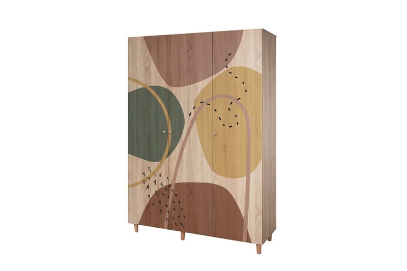 Gladfield Garderob 135x192 cm - Natur - Förvaring - Klädförvaring - Garderob & garderobssystem