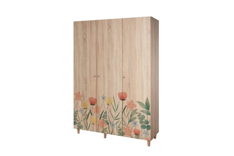 Gladfield Garderob 135x192 cm - Natur - Förvaring - Klädförvaring - Garderob & garderobssystem