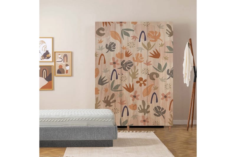 Gladfield Garderob 135x192 cm - Natur - Förvaring - Klädförvaring - Garderob & garderobssystem