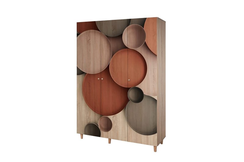 Gladfield Garderob 135x192 cm - Natur - Förvaring - Klädförvaring - Garderob & garderobssystem