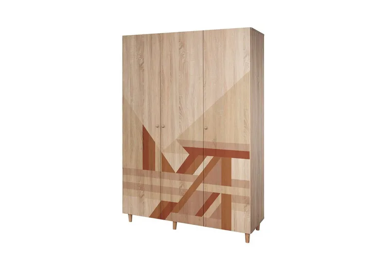 Gladfield Garderob 135x192 cm - Natur - Förvaring - Klädförvaring - Garderob & garderobssystem