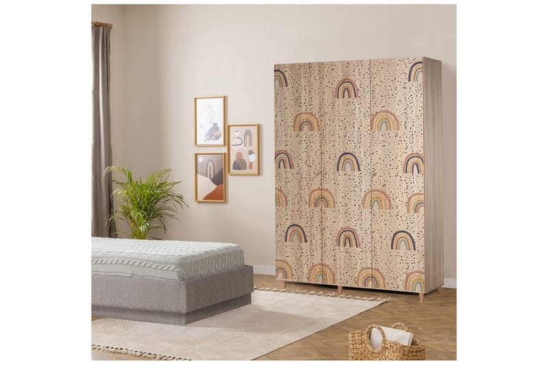 Gladfield Garderobsskåp 135x192 cm - Förvaring - Klädförvaring - Garderob & garderobssystem - Klädskåp & fristående garderob