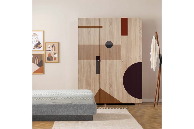 Gladfield Garderobsskåp 135x192 cm - Förvaring - Klädförvaring - Garderob & garderobssystem - Klädskåp & fristående garderob