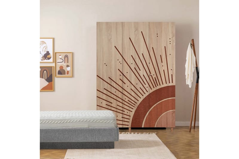 Gladfield Garderobsskåp 135x192 cm - Förvaring - Klädförvaring - Garderob & garderobssystem - Klädskåp & fristående garderob