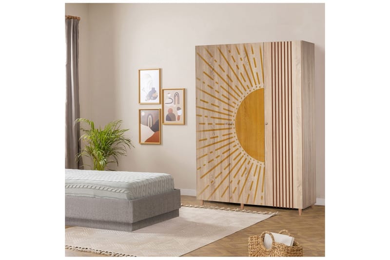 Gladfield Garderobsskåp 135x192 cm - Förvaring - Klädförvaring - Garderob & garderobssystem - Klädskåp & fristående garderob