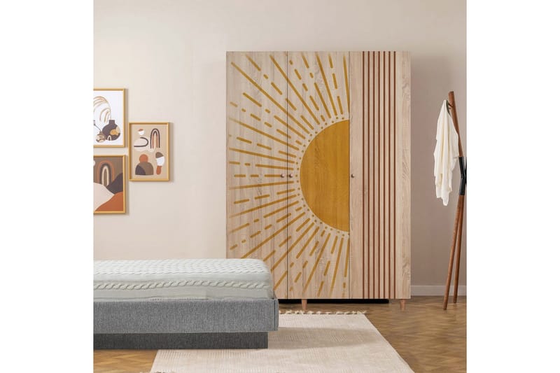 Gladfield Garderobsskåp 135x192 cm - Förvaring - Klädförvaring - Garderob & garderobssystem - Klädskåp & fristående garderob