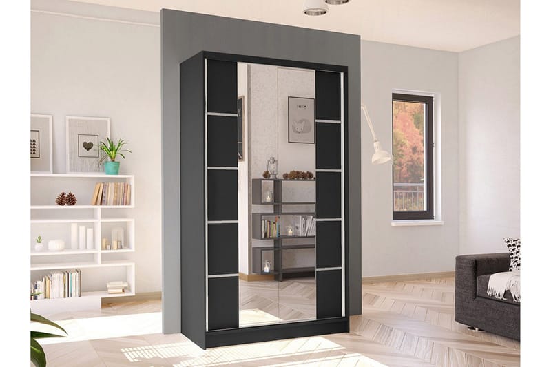 Glenmore Garderob m. Spegel Black - Förvaring - Klädförvaring - Garderob & garderobssystem