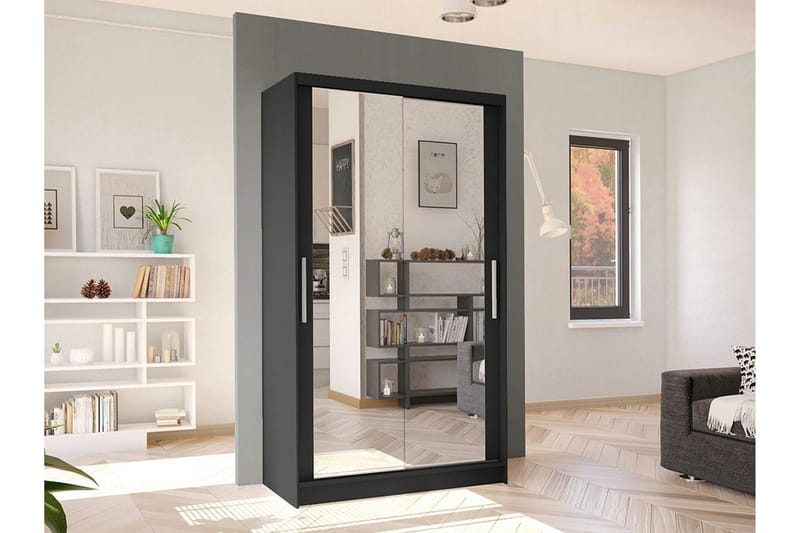 Glenmore Garderob m. Spegel Black - Förvaring - Klädförvaring - Garderob & garderobssystem