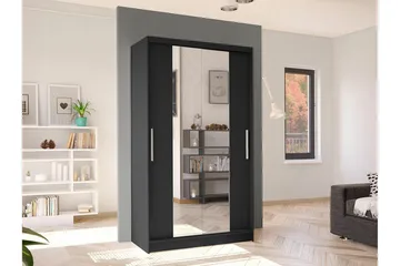 Glenmore Garderob m. Spegel Black - Förvaring - Klädförvaring - Garderob & garderobssystem