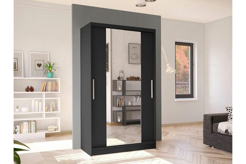 Glenmore Garderob m. Spegel Black - Förvaring - Klädförvaring - Garderob & garderobssystem