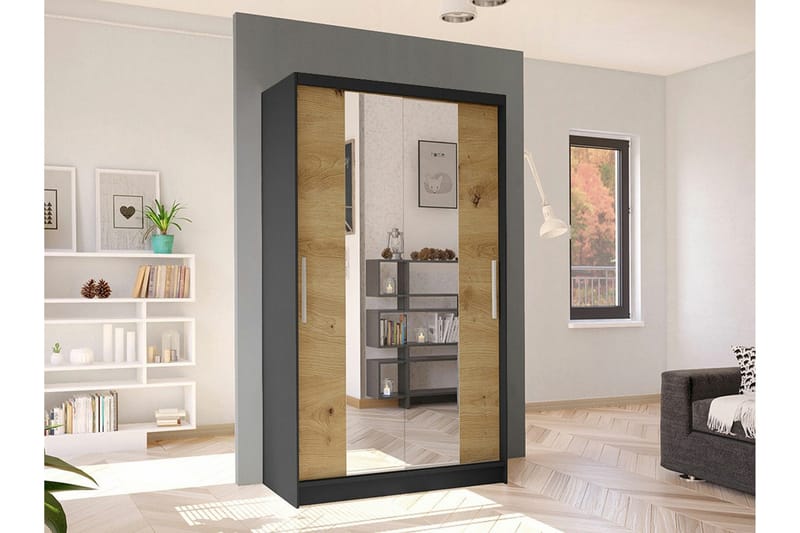 Glenmore Garderob m. Spegel Black - Förvaring - Klädförvaring - Garderob & garderobssystem