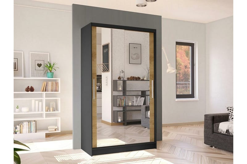 Glenmore Garderob m. Spegel Black - Förvaring - Klädförvaring - Garderob & garderobssystem