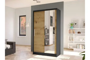 Glenmore Garderob m. Spegel Black - Förvaring - Klädförvaring - Garderob & garderobssystem