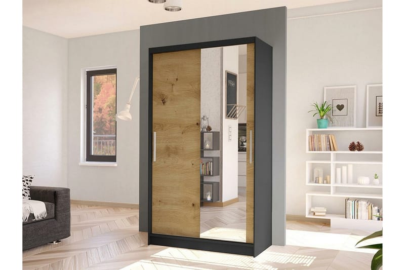 Glenmore Garderob m. Spegel Black - Förvaring - Klädförvaring - Garderob & garderobssystem