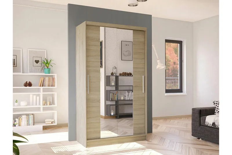 Glenmore Garderob m. Spegel Brown - Förvaring - Klädförvaring - Garderob & garderobssystem