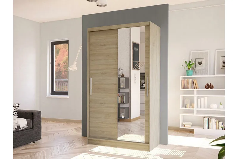 Glenmore Garderob m. Spegel Brown - Förvaring - Klädförvaring - Garderob & garderobssystem