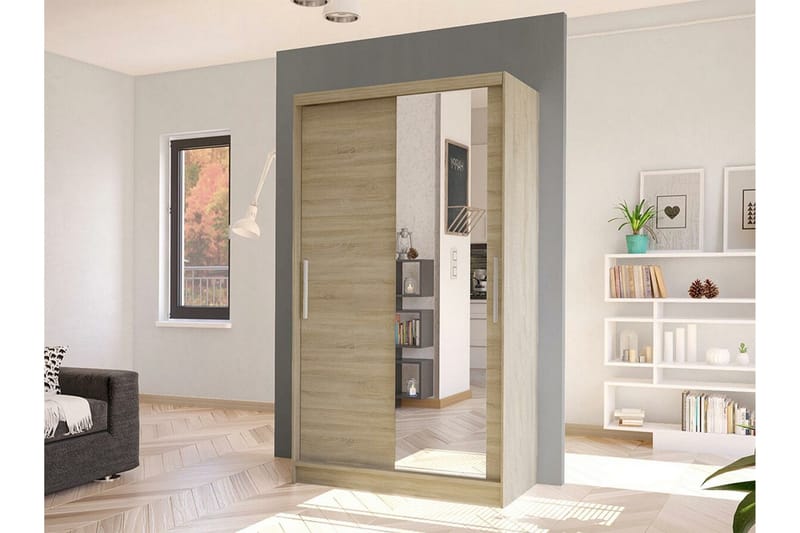 Glenmore Garderob m. Spegel Brown - Förvaring - Klädförvaring - Garderob & garderobssystem