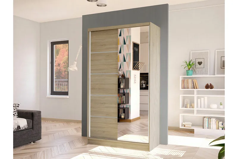 Glenmore Garderob m. Spegel Brown - Förvaring - Klädförvaring - Garderob & garderobssystem