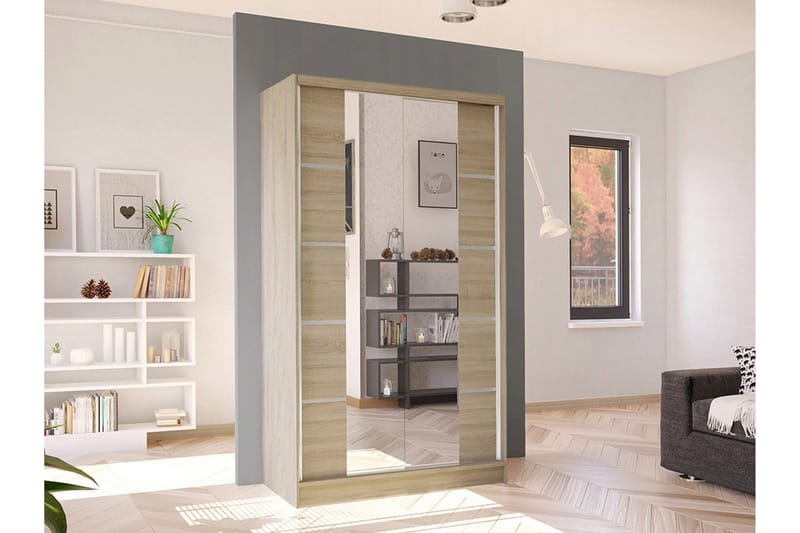 Glenmore Garderob m. Spegel Brown - Förvaring - Klädförvaring - Garderob & garderobssystem