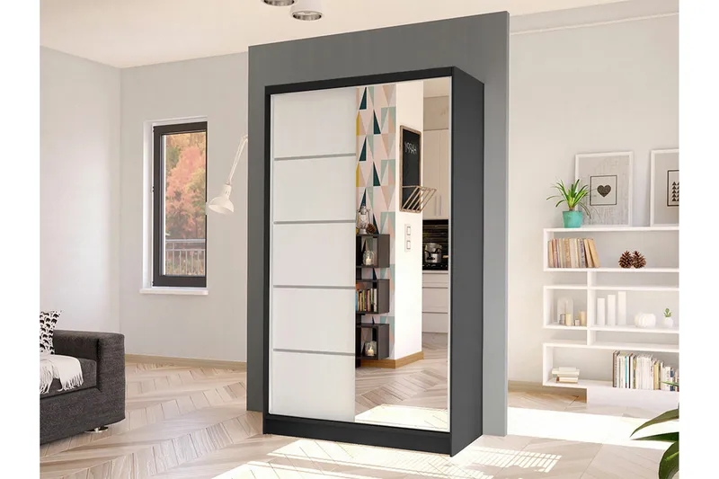 Glenmore Garderob m. Spegel White - Förvaring - Klädförvaring - Garderob & garderobssystem