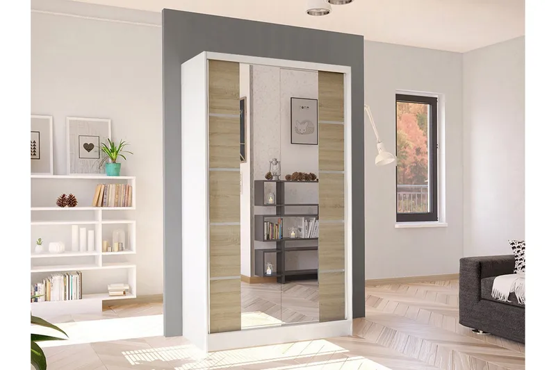 Glenmore Garderob m. Spegel White - Förvaring - Klädförvaring - Garderob & garderobssystem