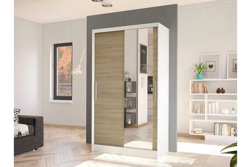 Glenmore Garderob m. Spegel White - Förvaring - Klädförvaring - Garderob & garderobssystem