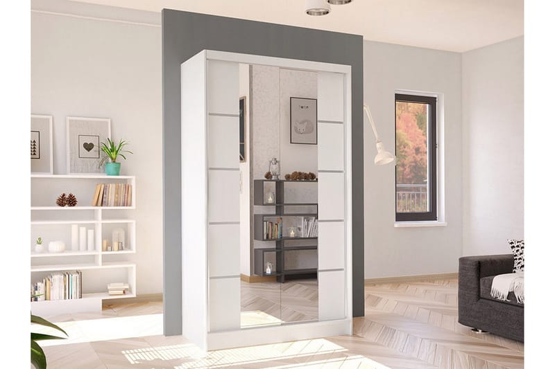 Glenmore Garderob m. Spegel White - Förvaring - Klädförvaring - Garderob & garderobssystem