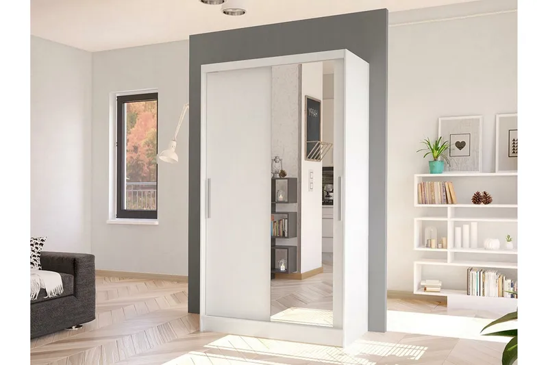 Glenmore Garderob m. Spegel White - Förvaring - Klädförvaring - Garderob & garderobssystem