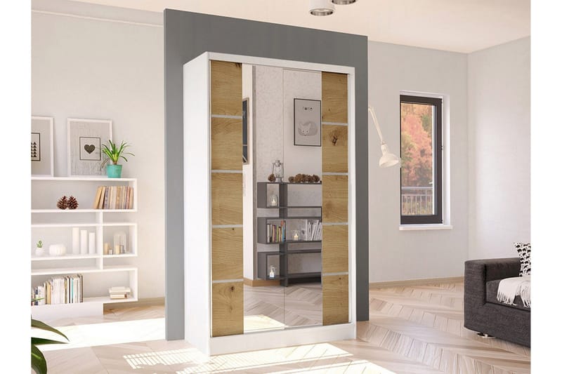 Glenmore Garderob m. Spegel White - Förvaring - Klädförvaring - Garderob & garderobssystem